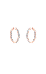 Load image into Gallery viewer, 7CTW Round Shaped Lab Grown Diamond (F/VS) Inside Out Hoop Earrings in 14K Gold
