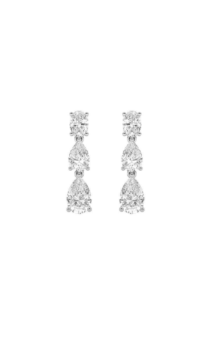 Vs) dangle earrings in 14k gold