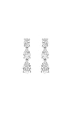 Load image into Gallery viewer, 5CTW Pear Shaped Lab Grown Diamond (F/VVS) Dangle Earrings in 14K Gold
