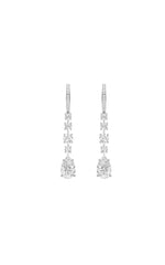 Load image into Gallery viewer, 4.5CTW Pear Shaped Lab Grown Diamond (F/VS) Dangle Earrings in 14K Gold
