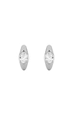 Load image into Gallery viewer, 2CTW Oval Shaped Lab Grown Diamond (F/VS) Solitaire Huggie Earrings in 14K Gold
