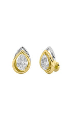 Load image into Gallery viewer, 3CTW Pear Shaped Lab Grown Diamond (G/VS) Knot Earrings in 14K Gold
