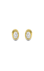 Load image into Gallery viewer, 2CTW Oval Shaped Lab Grown Diamond (F/VVS) Knot Earrings in 14K Gold
