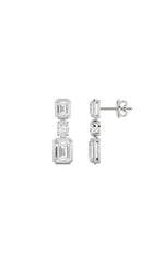 Load image into Gallery viewer, 3CTW Radiant Shaped Lab Grown Diamond (F/VS) Dangle Earrings in 14K Gold
