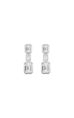 Load image into Gallery viewer, 3CTW Radiant Shaped Lab Grown Diamond (F/VS) Dangle Earrings in 14K Gold
