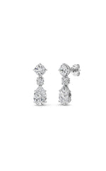 Load image into Gallery viewer, 5CTW Pear Shaped Lab Grown Diamond (F/VS) Dangle Earrings in 14K Gold
