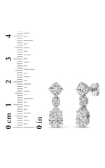 Load image into Gallery viewer, 5CTW Pear Shaped Lab Grown Diamond (F/VS) Dangle Earrings in 14K Gold
