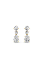 Load image into Gallery viewer, 5CTW Pear Shaped Lab Grown Diamond (F/VS) Dangle Earrings in 14K Gold

