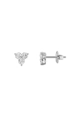 Load image into Gallery viewer, 1.5CTW Round Shaped Lab Grown Diamond (F/VS) Three Stone Earrings in 14K Gold
