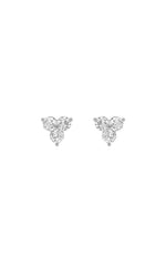 Load image into Gallery viewer, 1.5CTW Round Shaped Lab Grown Diamond (F/VS) Three Stone Earrings in 14K Gold
