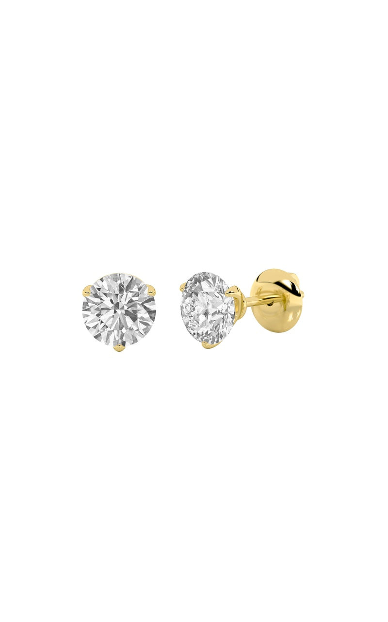 Vs) stud earrings in 14k gold