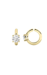 Load image into Gallery viewer, 0.5CTW Round Shaped Lab Grown Diamond (F/VS) Huggie Cuff Half Pair Earrings in 14K Gold
