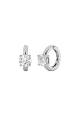 Load image into Gallery viewer, 0.5CTW Round Shaped Lab Grown Diamond (F/VS) Huggie Cuff Half Pair Earrings in 14K Gold
