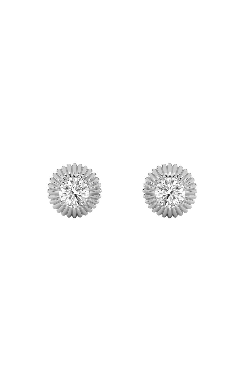 Vs) vintage inspired stud earrings in 14k gold