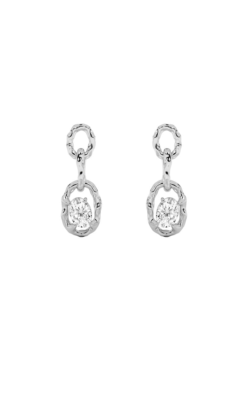 Vs) earrings in 14k gold
