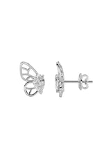 Load image into Gallery viewer, 2CTW Pear Shaped Lab Grown Diamond (F/VS) Butterly Fashion Earrings in 14K Gold
