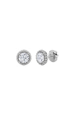 Load image into Gallery viewer, 2CTW Round Shaped Lab Grown Diamond (F/VS) Stud Earrings in 14K Gold

