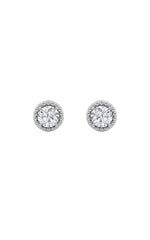 Load image into Gallery viewer, 2CTW Round Shaped Lab Grown Diamond (F/VS) Stud Earrings in 14K Gold
