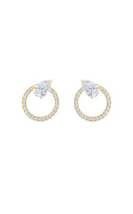 Load image into Gallery viewer, 1.5CTW Pear Shaped Lab Grown Diamond (F/VS) Dangle Fashion Earrings in 14K Gold
