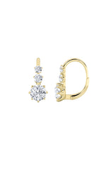 Load image into Gallery viewer, 2.5CTW Round Shaped Lab Grown Diamond (F/VS) Antique Design Earrings in 14K Gold
