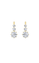 Load image into Gallery viewer, 2.5CTW Round Shaped Lab Grown Diamond (F/VS) Antique Design Earrings in 14K Gold
