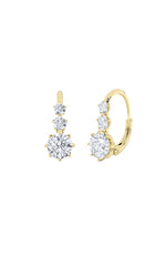 Load image into Gallery viewer, 2.5CTW Round Shaped Lab Grown Diamond (F/VS) Antique Design Earrings in 14K Gold
