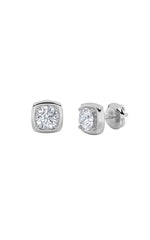 Load image into Gallery viewer, 2CTW Round Shaped Lab Grown Diamond (F/VS) Stud Earrings in 14K Gold
