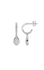 Load image into Gallery viewer, 2CTW Pear Shaped Lab Grown Diamond (F/VS) Dangle Earrings in 14K Gold
