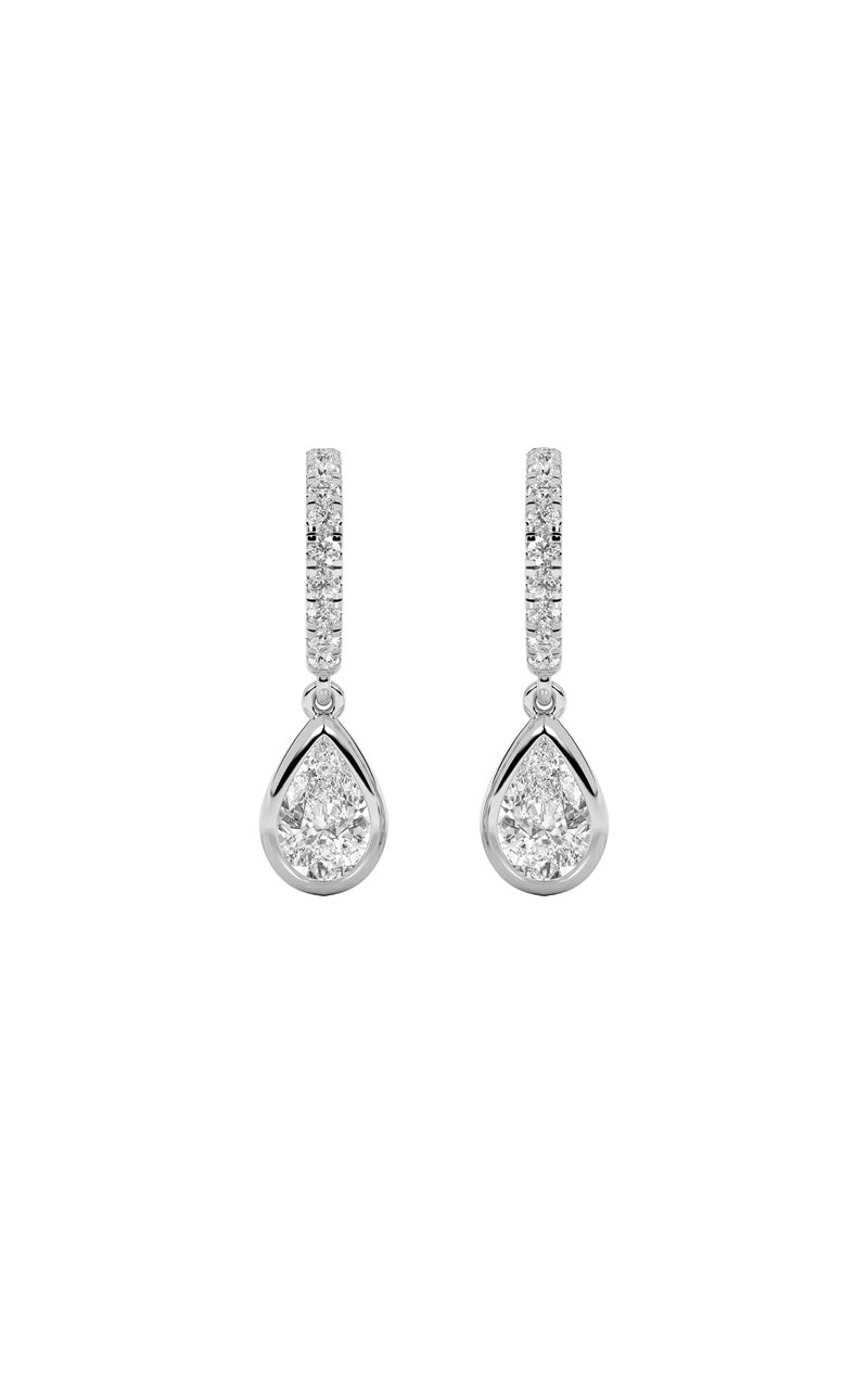 Vs) dangle earrings in 14k gold
