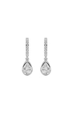 Load image into Gallery viewer, 2CTW Pear Shaped Lab Grown Diamond (F/VS) Dangle Earrings in 14K Gold

