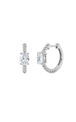 Load image into Gallery viewer, 1CTW Oval Shaped Lab Grown Diamond (F/VS) Hoop Earrings in 14K Gold
