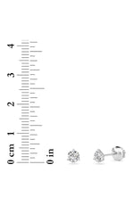 Load image into Gallery viewer, 0.75CTW Round Shaped Lab Grown Diamond (G/VS) Three Prong Martini Stud Earrings in 14K White Gold
