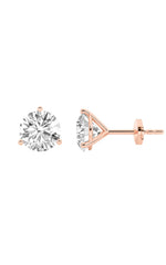 Load image into Gallery viewer, 0.75CTW Round Shaped Lab Grown Diamond (G/VS) Three Prong Martini Stud Earrings in 14K White Gold
