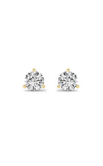 Load image into Gallery viewer, 1CTW Round Shaped Lab Grown Diamond (G/VS) Three Prong Martini Stud Earrings in 14K White Gold
