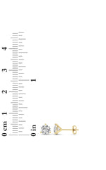 Load image into Gallery viewer, 1CTW Round Shaped Lab Grown Diamond (G/VS) Three Prong Martini Stud Earrings in 14K White Gold
