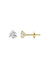 Load image into Gallery viewer, 3.5CTW Round Shaped Lab Grown Diamond (G/VS) Three Prong Martini Stud Earrings in 14K White Gold

