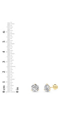 Load image into Gallery viewer, 3.5CTW Round Shaped Lab Grown Diamond (G/VS) Three Prong Martini Stud Earrings in 14K White Gold
