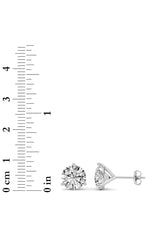 Load image into Gallery viewer, 4.5CTW Round Shaped Lab Grown Diamond (G/VS) Three Prong Martini Stud Earrings in 14K White Gold
