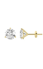 Load image into Gallery viewer, 4.5CTW Round Shaped Lab Grown Diamond (G/VS) Three Prong Martini Stud Earrings in 14K White Gold
