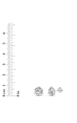 Load image into Gallery viewer, 5.5CTW Round Shaped Lab Grown Diamond (G/VS) Three Prong Martini Stud Earrings in 14K White Gold
