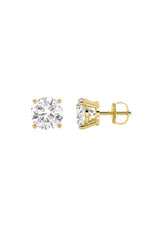 Load image into Gallery viewer, 5.5CTW Round Shaped Lab Grown Diamond (G/VS) Three Prong Martini Stud Earrings in 14K White Gold
