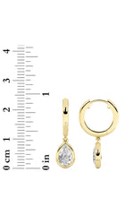 Load image into Gallery viewer, 1CTW Pear Shaped Lab Grown Diamond (F/VS) Dangle Earrings in 14K Gold

