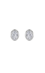 Load image into Gallery viewer, 2CTW Oval Shaped Lab Grown Diamond (F/VS) Stud Earrings in 14K Gold
