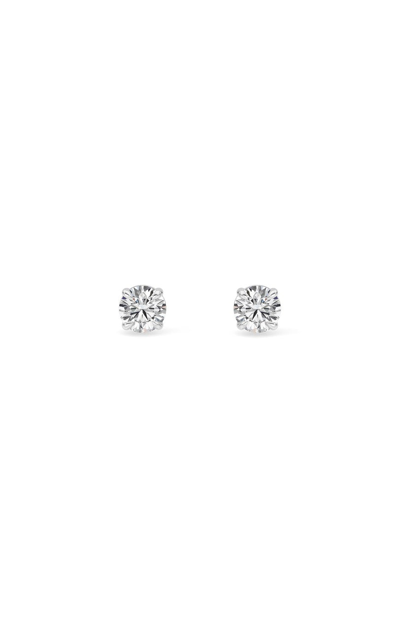 0.5CTW Round Shaped Lab Grown Diamond 4 Prong Stud Earrings in 14K Gold (F/VS)
