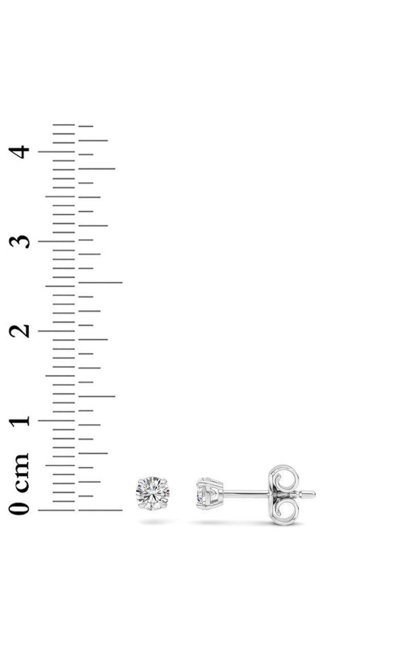 0.5CTW Round Shaped Lab Grown Diamond 4 Prong Stud Earrings in 14K Gold (F/VS)