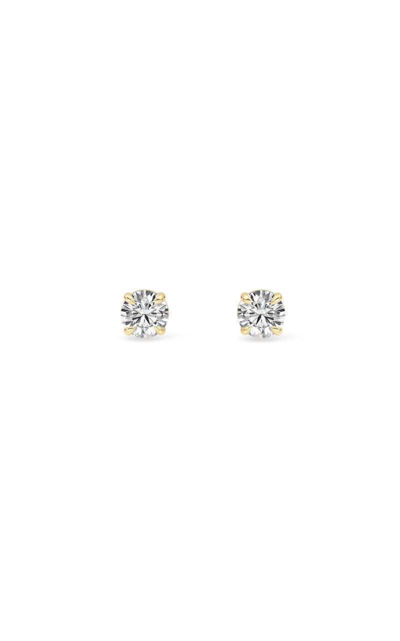 0.5CTW Round Shaped Lab Grown Diamond 4 Prong Stud Earrings in 14K Gold (F/VS)
