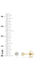 Load image into Gallery viewer, 0.5CTW Round Shaped Lab Grown Diamond 4 Prong Stud Earrings in 14K Gold (F/VS)
