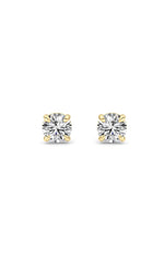 Load image into Gallery viewer, 1CTW Round Shaped Lab Grown Diamond 4 Prong Stud Earrings in 14K Gold (F/VS)
