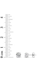 Load image into Gallery viewer, 1CTW Round Shaped Lab Grown Diamond (F/VS) Earring in Silver
