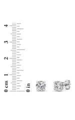 Load image into Gallery viewer, 2CTW Round Shaped Lab Grown Diamond 4 Prong Stud Earrings in 14K Gold (F/VS)
